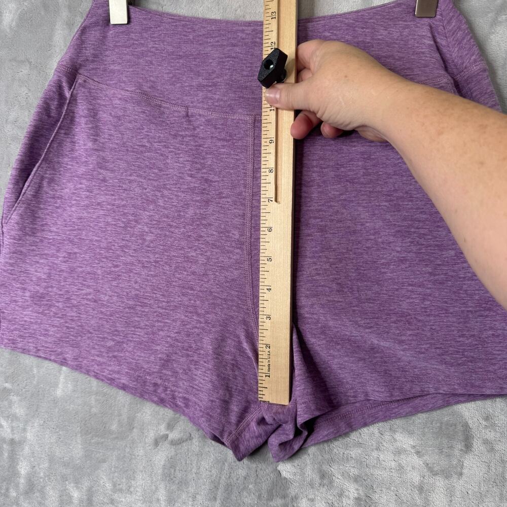 Outdoor Voices Shorts Womens Small Heathered Purple 3" Inseam High Waist Running - Picture 7 of 8